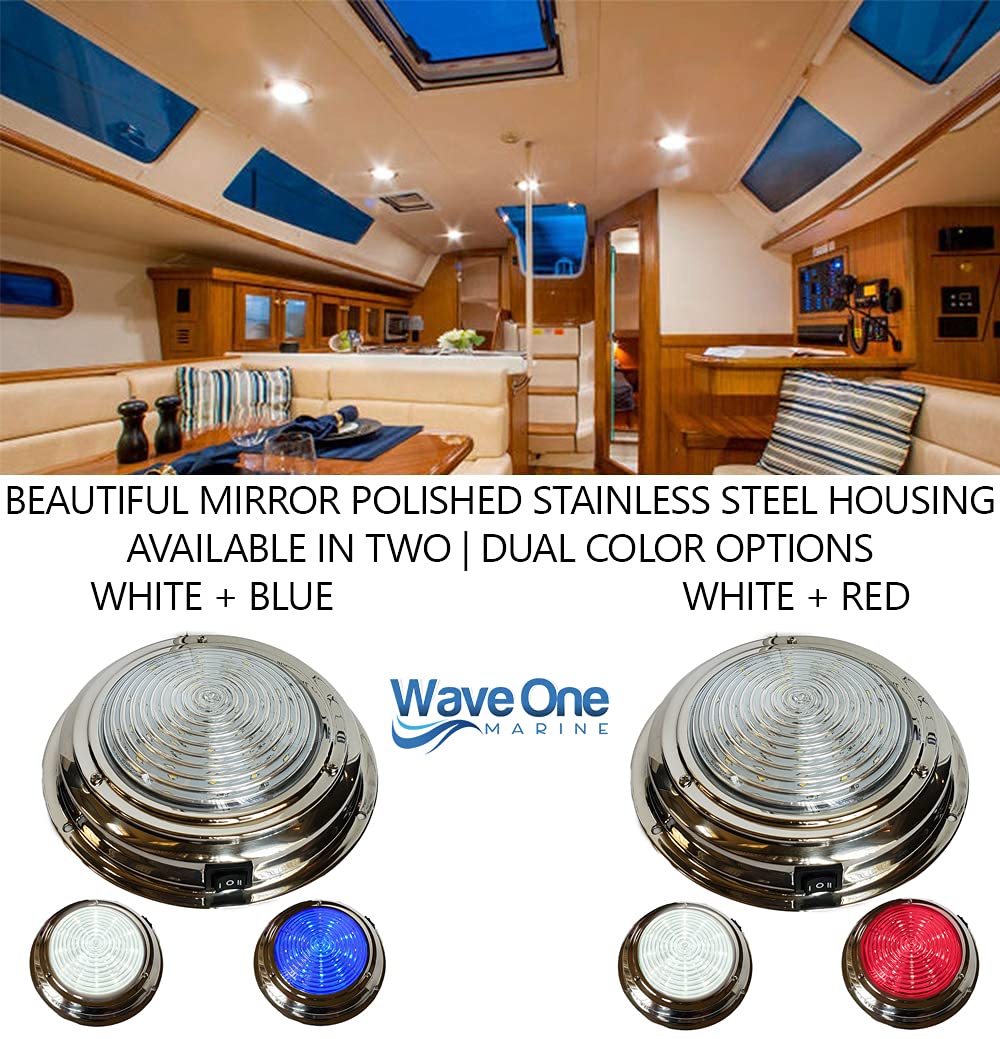 Wave One Marine close-up of rocker switch giving quick dual-color control benefit