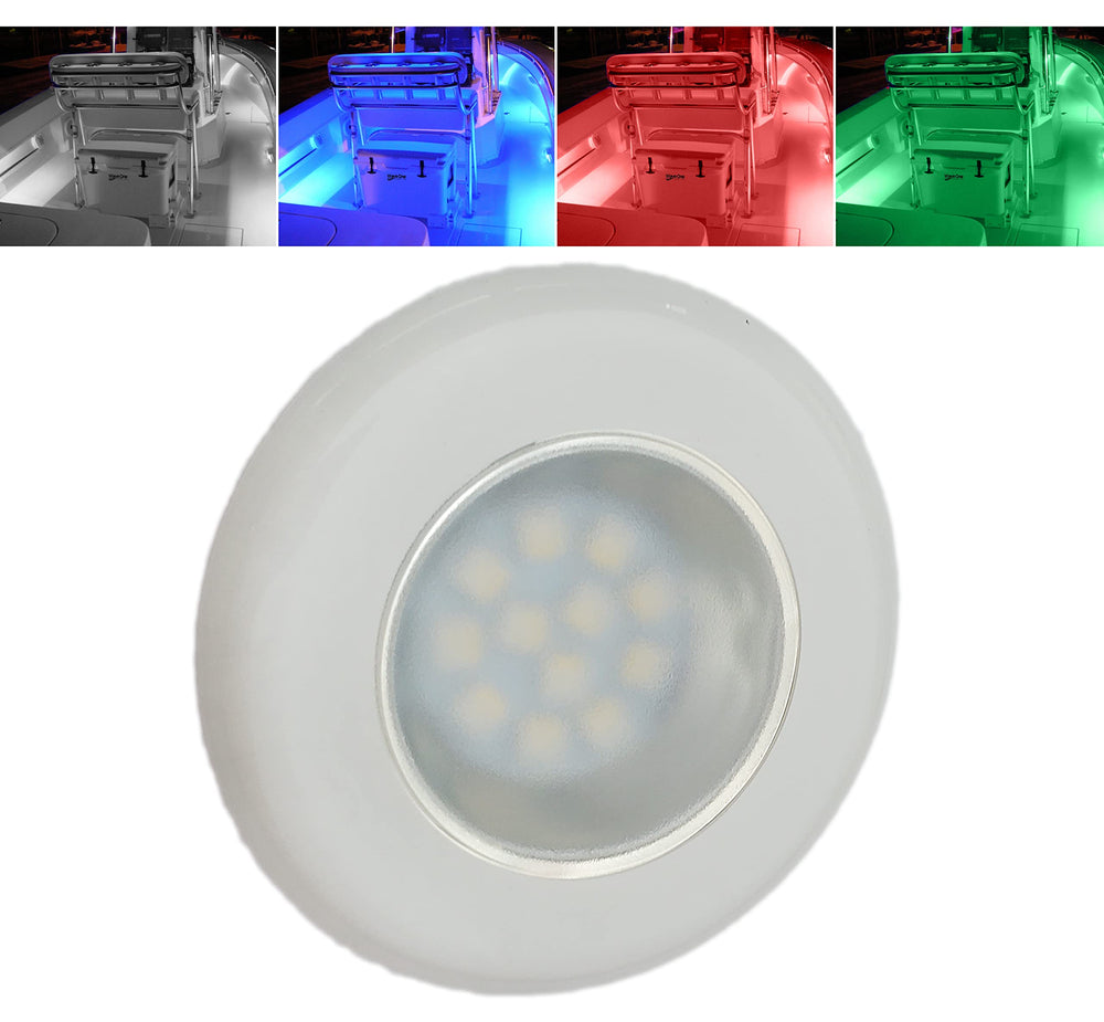 Wave One Marine front bezel showing clean white finish and flush mount benefit