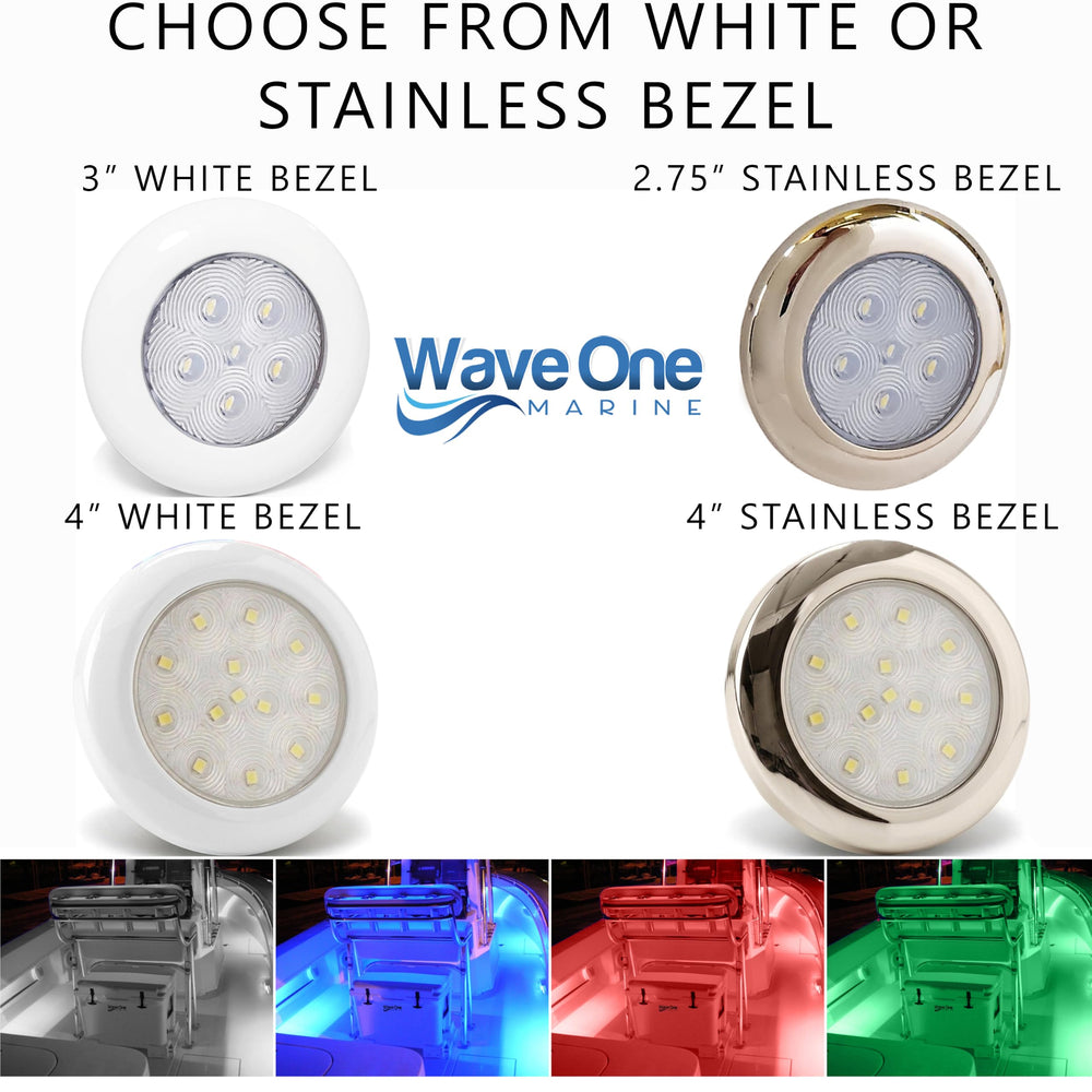 Wave One Marine dock lifestyle scene in white light improving evening visibility
