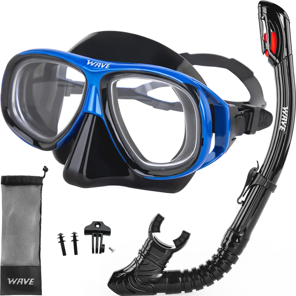 WAVE mask next to hand showing compact size and portable travel benefit