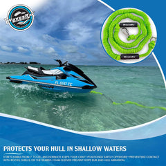 WAVESRX AnchorMate in use on a jet ski absorbing wave shocks for stability