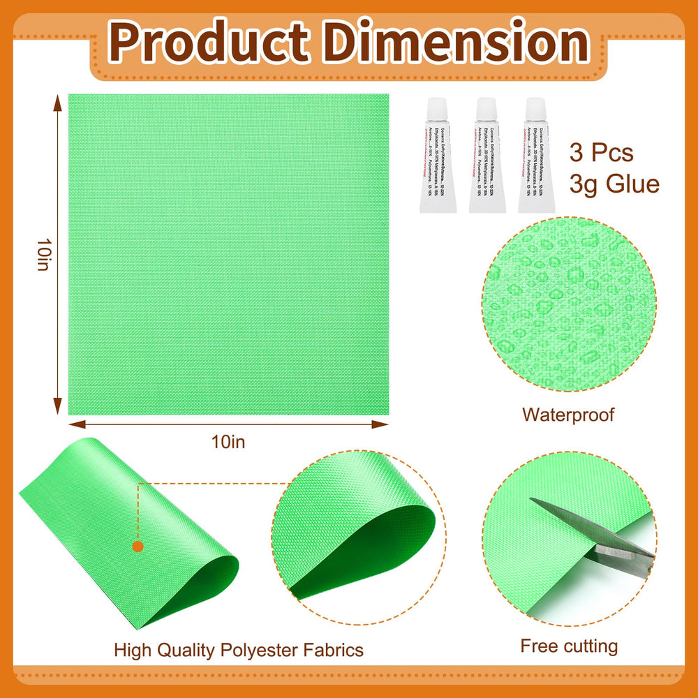 Wavwavw assorted color patches spread out to match inflatable colors for seamless fixes
