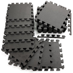 WAWINY front view of 20-piece mat set showing packaging and tiles, easy setup benefit