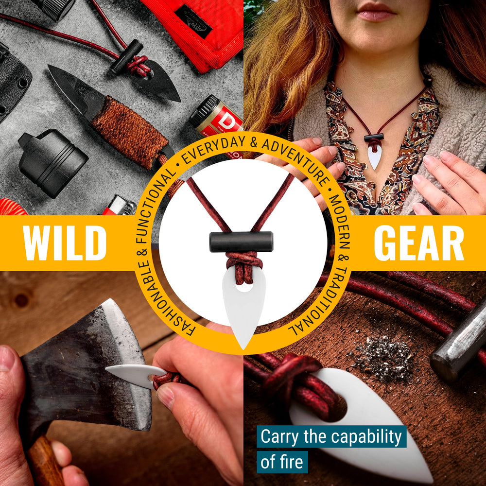 Wazoo pendant beside a hand showing scale and easy-carry benefit