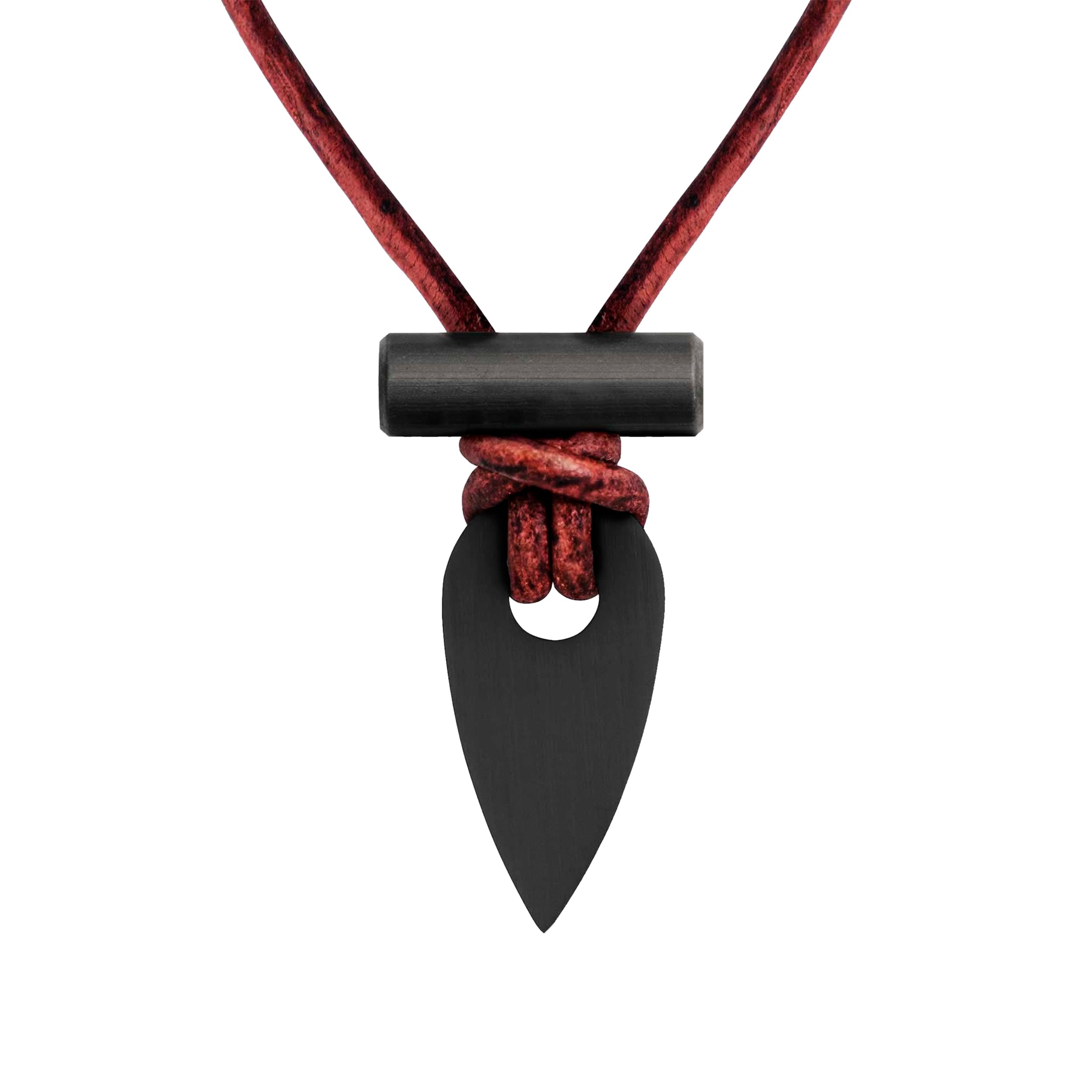 Wazoo Spark Necklace front view showing pendant and strap, ready to carry