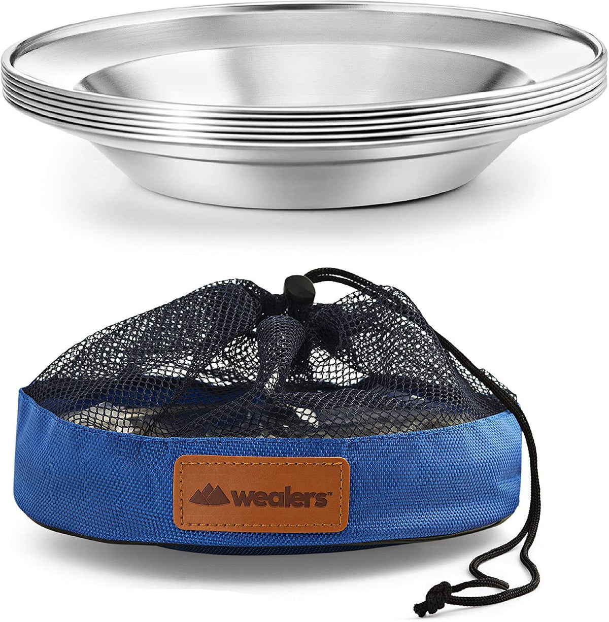 Wealers front view of six-plate set showing full kit and portability benefit