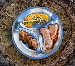 Wealers plate sectional view highlighting divided areas for organized meals benefit