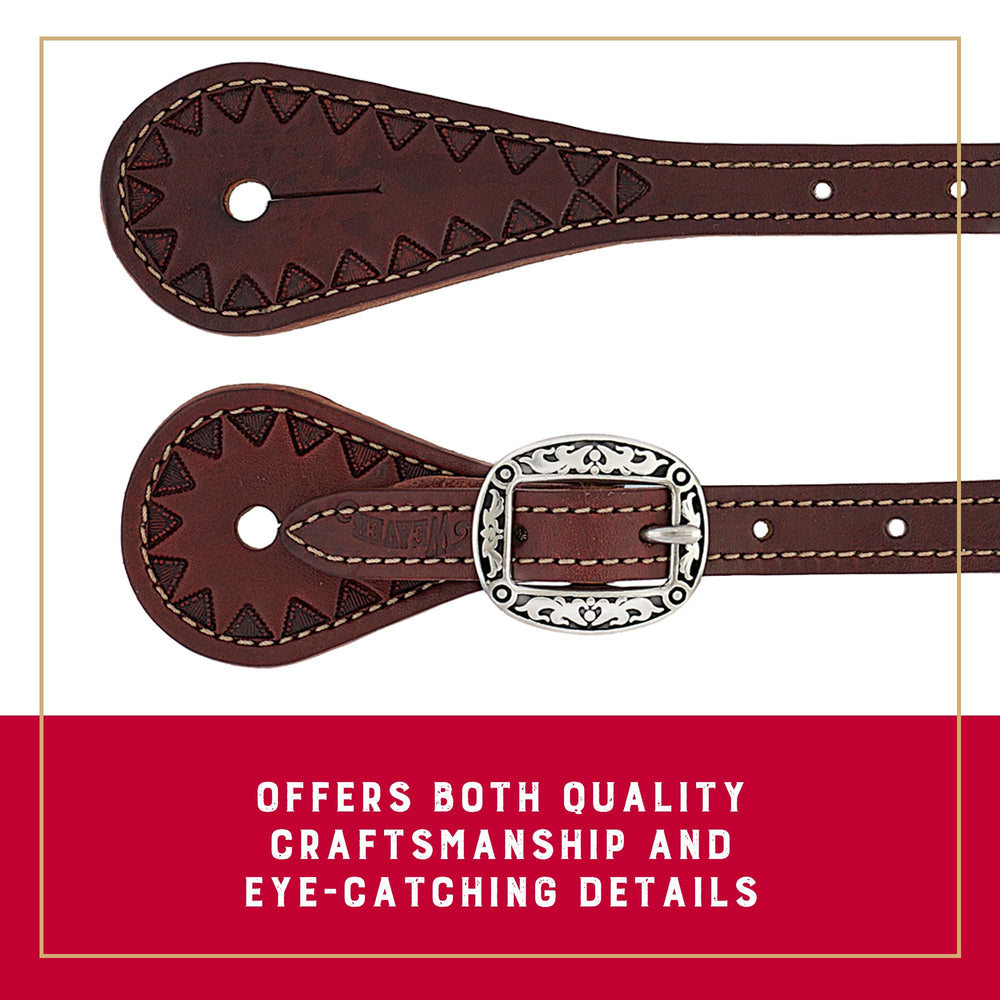 Weaver Equine leather texture skirting closeup showing durable grain