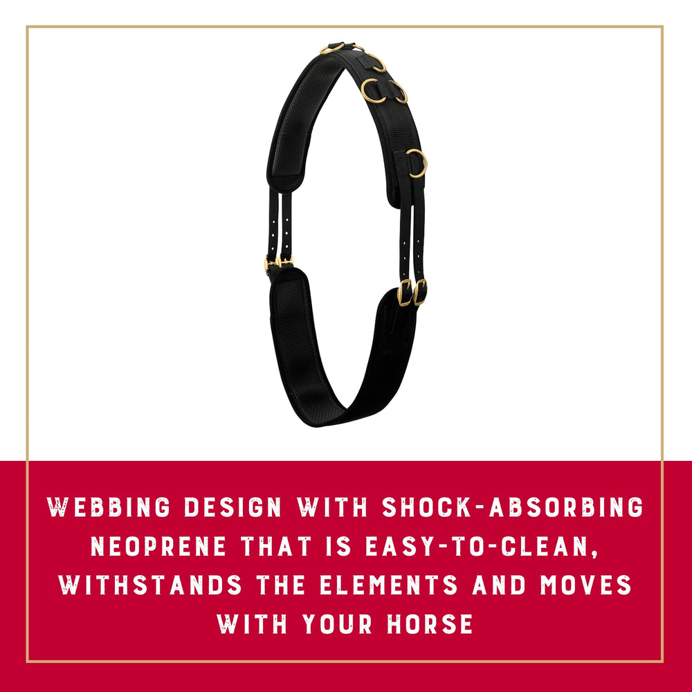 Weaver Equine neoprene padding closeup highlighting shock absorption benefit
