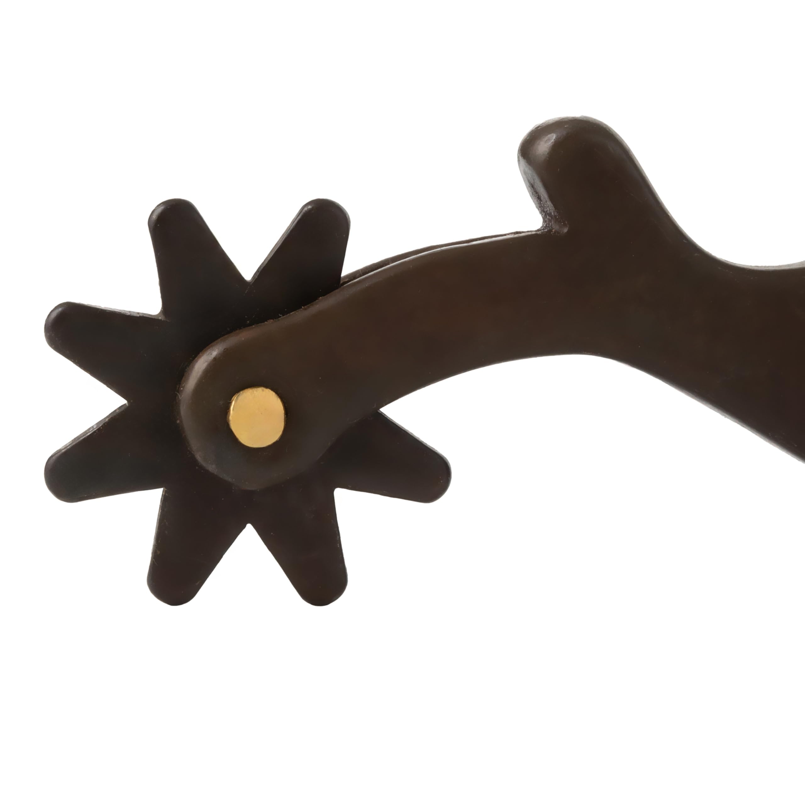 Weaver Equine spur beside tape measure showing exact 2-inch shank size