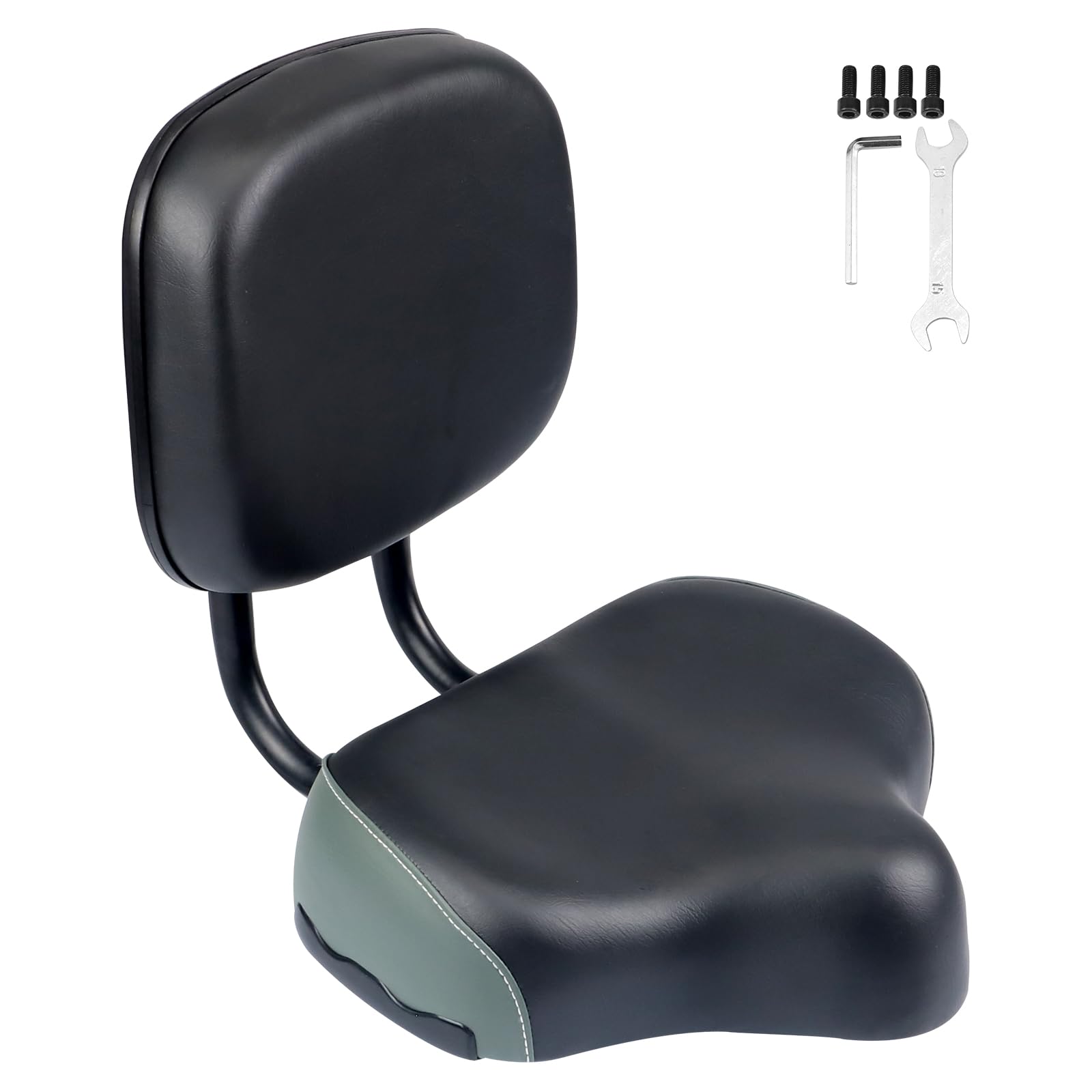 WEEROCK front view of oversized saddle showing wide seating comfort