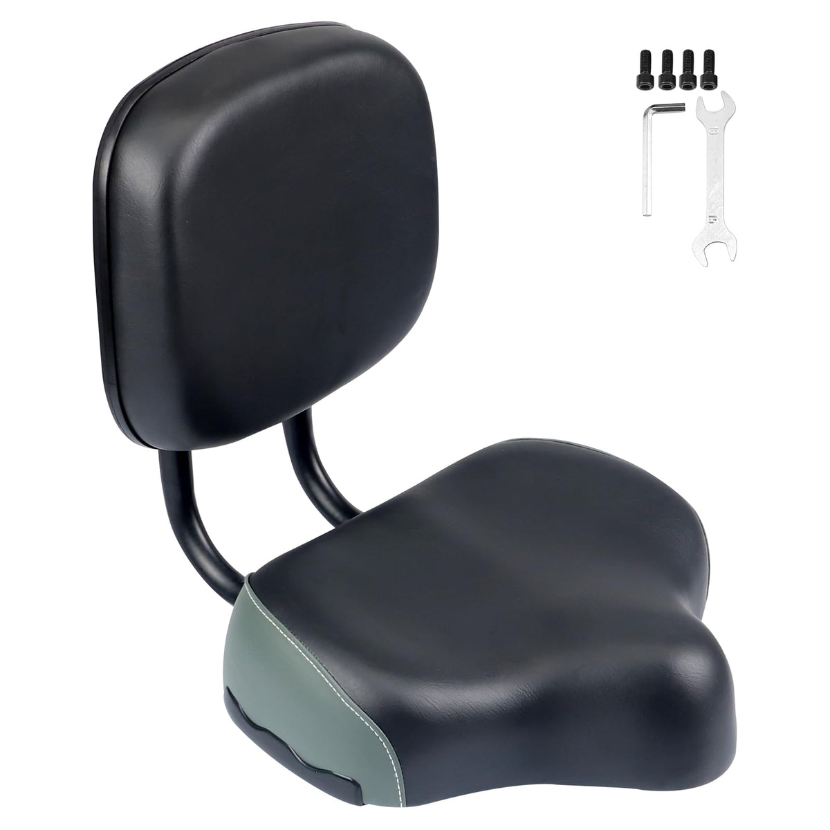 WEEROCK front view of oversized saddle showing wide seating comfort