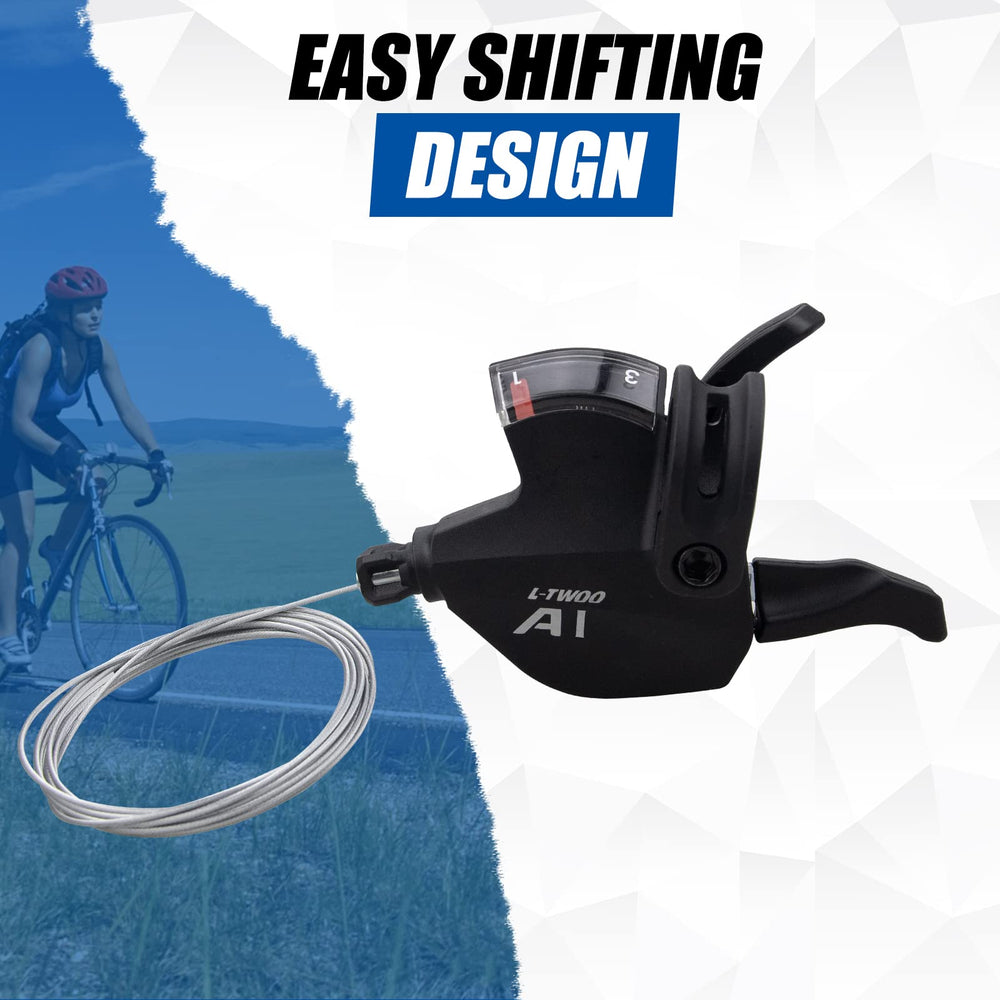 WEEROCK shifters next to handlebar to show compact size and fit