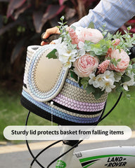 WeGear basket with lid open displaying roomy interior for everyday items and protection
