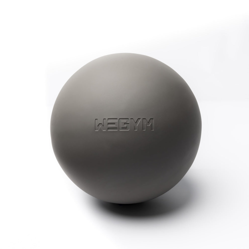 WeGym pilates ball front view showing compact 7.87-inch size and stable shape