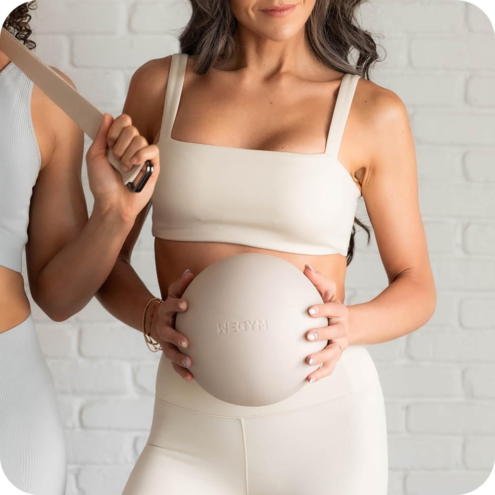 WeGym pilates ball in home studio promoting core activation and balance