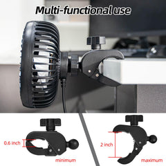 WEKANI fan head angled to demonstrate 360° rotation for directed airflow