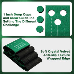 Wekin mat closeup of crystal velvet surface demonstrating smooth ball roll and realistic feel