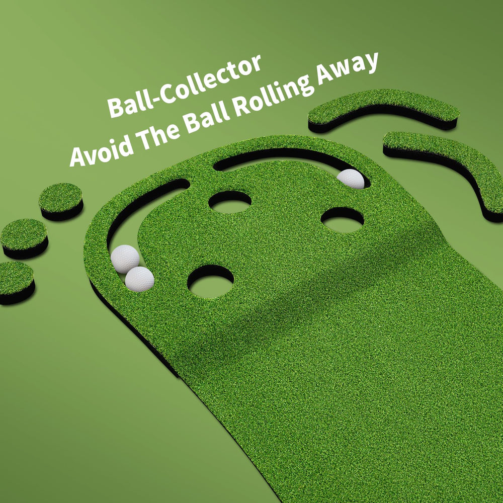 Wekin putter and balls detail demonstrating adjustable putter for personalized fit