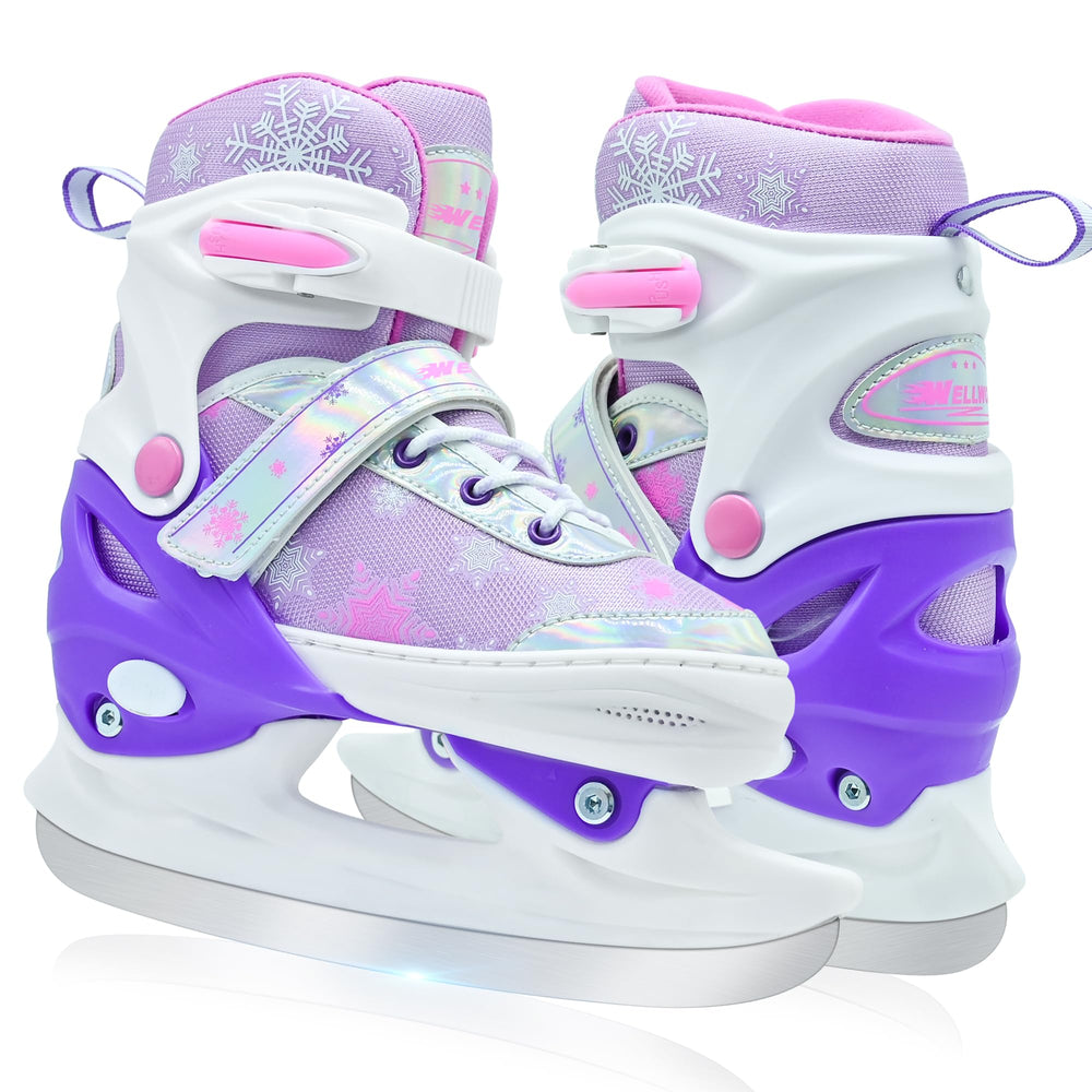 WELLWON front view of adjustable kids skate showing safe fit
