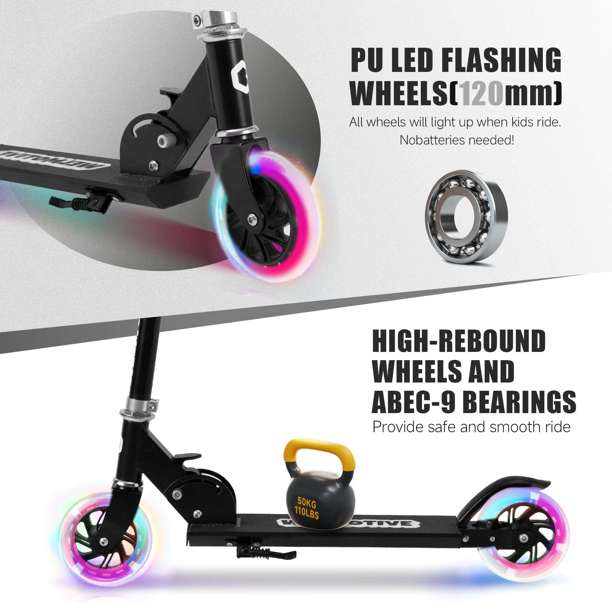 Welmotive adjustable handlebar demonstration offering three height options