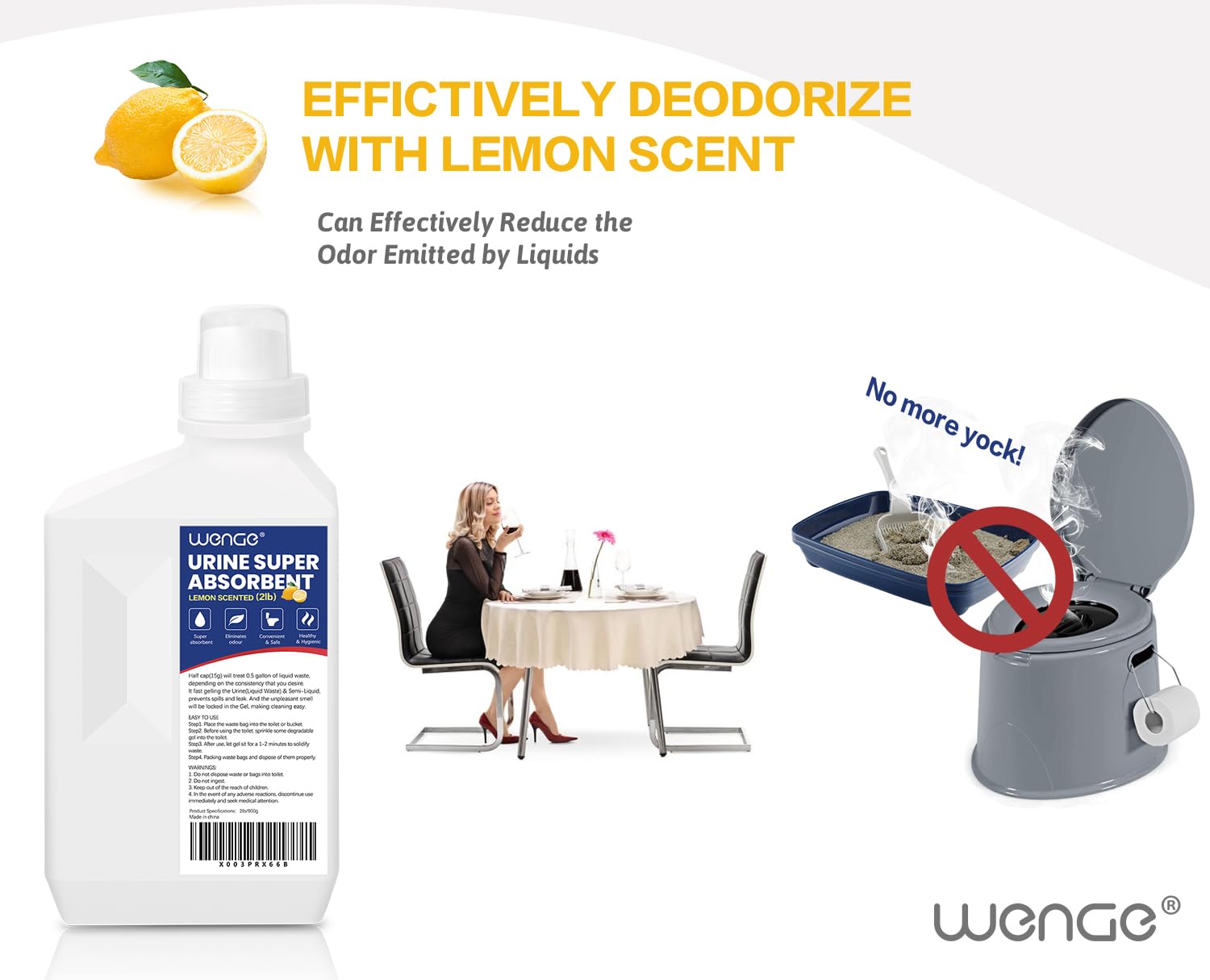 Wenge gel formation demo turning urine into non-splash gel quickly