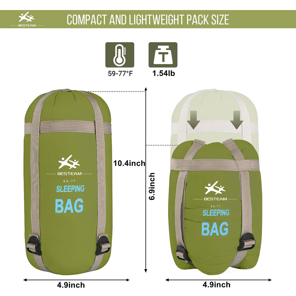 WERTYCITY compressed in stuff sack next to bottle shows ultralight packing benefit