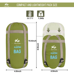 WERTYCITY compressed in stuff sack next to bottle shows ultralight packing benefit