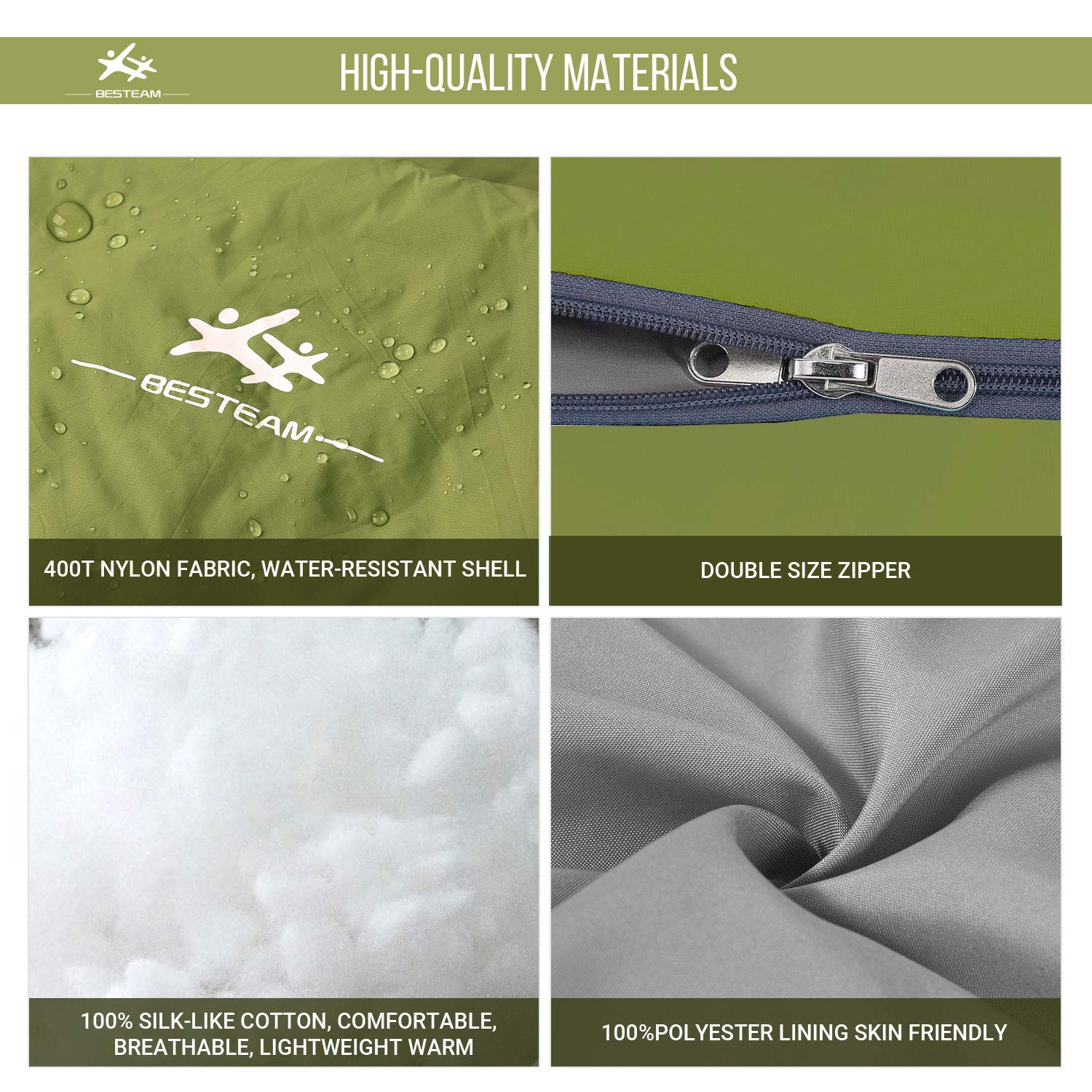 WERTYCITY fill loft detail displays imitation silk cotton warmth with low weight