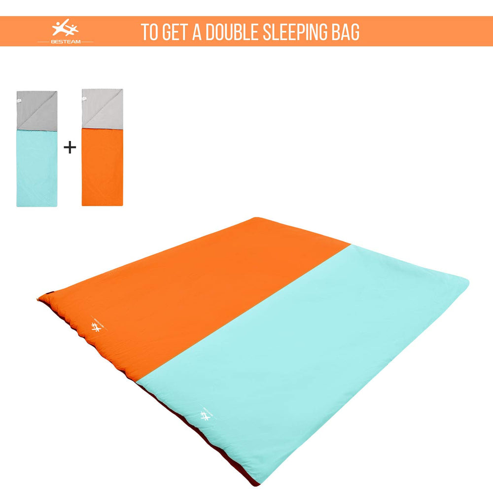 WERTYCITY sleeping bag inside a tent demonstrating lightweight campsite comfort