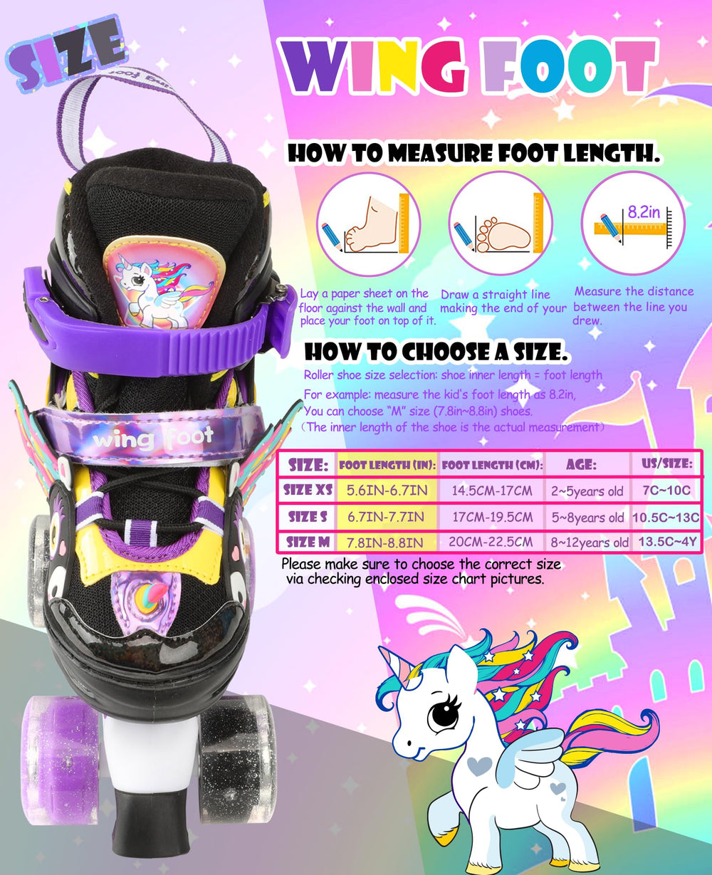 WESKIFAN unicorn skate buckle, Velcro and laces close-up for secure ankle support