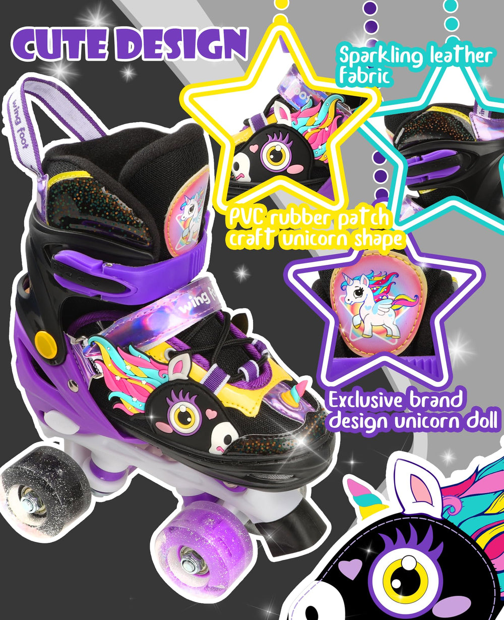 WESKIFAN unicorn skate wheel illuminated in motion for visibility and fun at dusk
