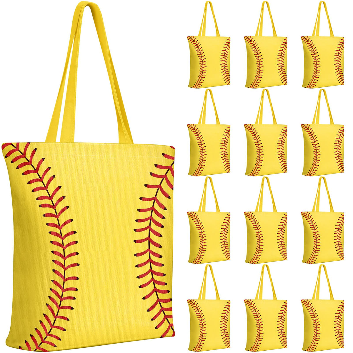wesnoy front view showing softball print and roomy opening, great team branding