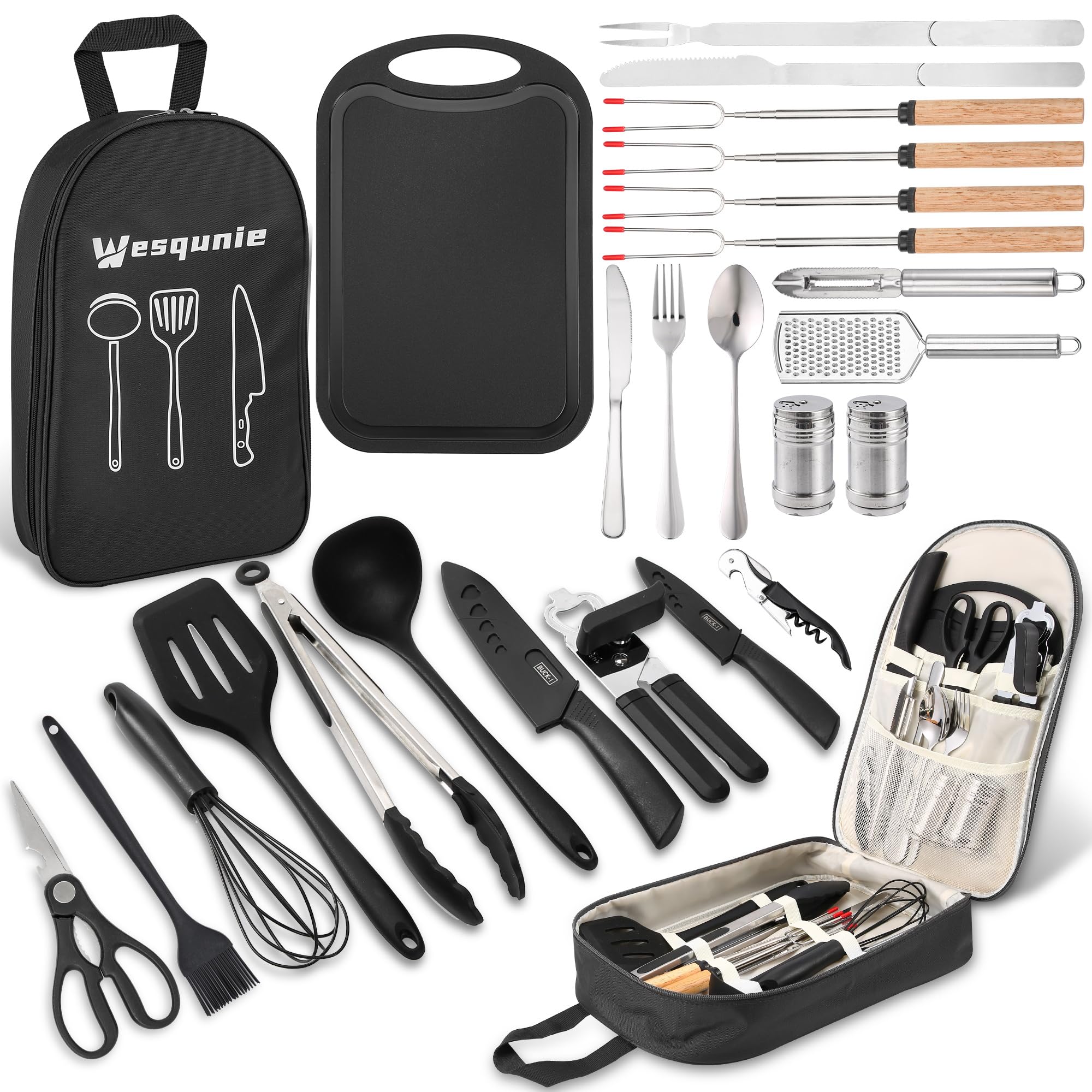 wesqunie front packaging showing full 25-piece set and organized layout, easy transport benefit
