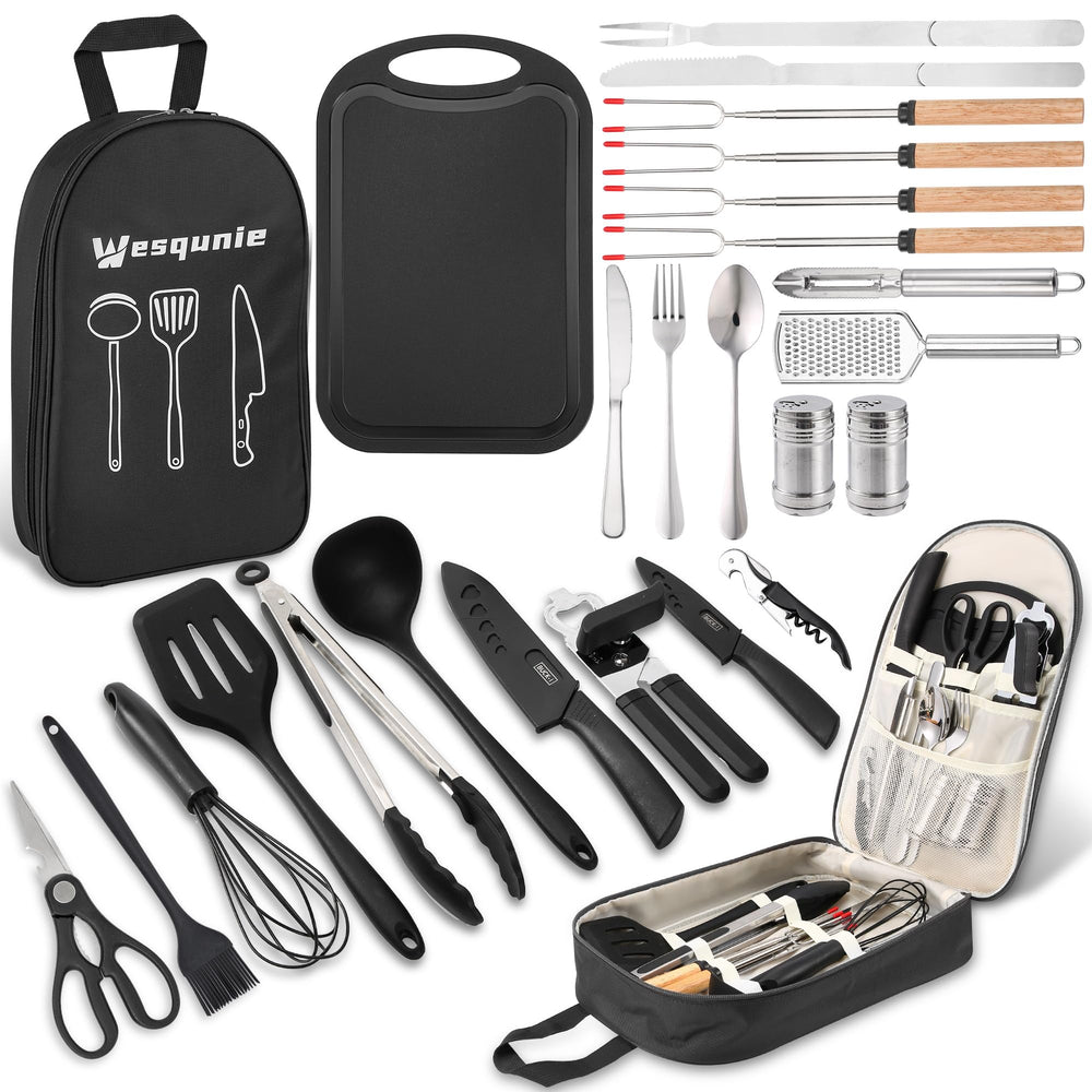 wesqunie front packaging showing full 25-piece set and organized layout, easy transport benefit
