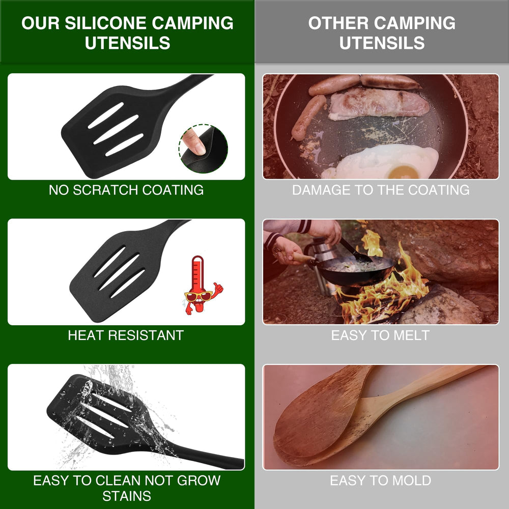 wesqunie sporks and silicone brush detail, versatile serving and basting benefit