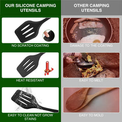 wesqunie sporks and silicone brush detail, versatile serving and basting benefit
