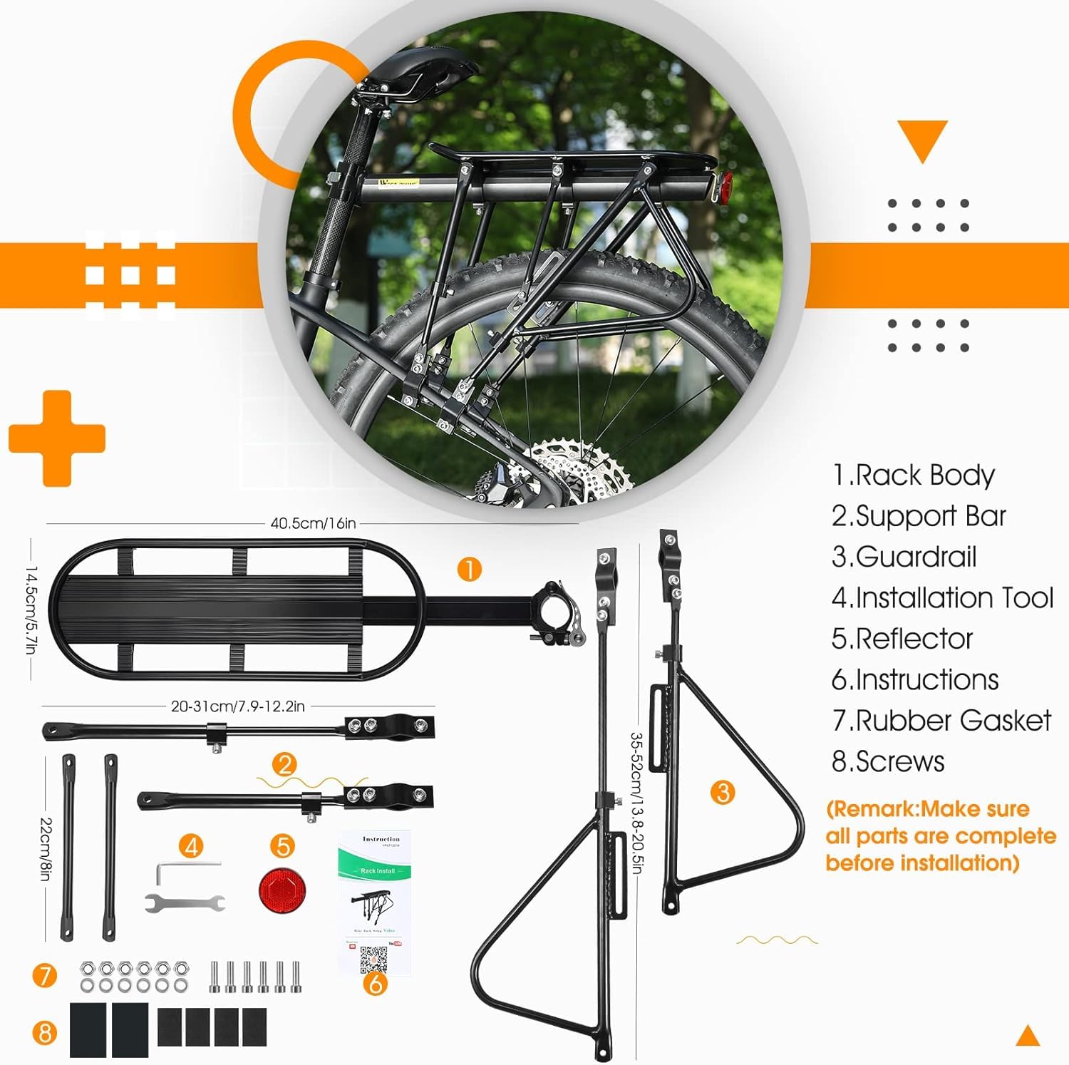 West Biking extended flanks protecting bag from spokes and preventing snags