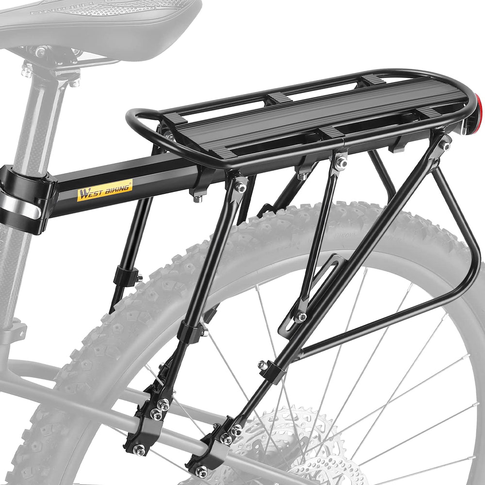 West Biking front view showing sturdy platform and cargo capacity benefit