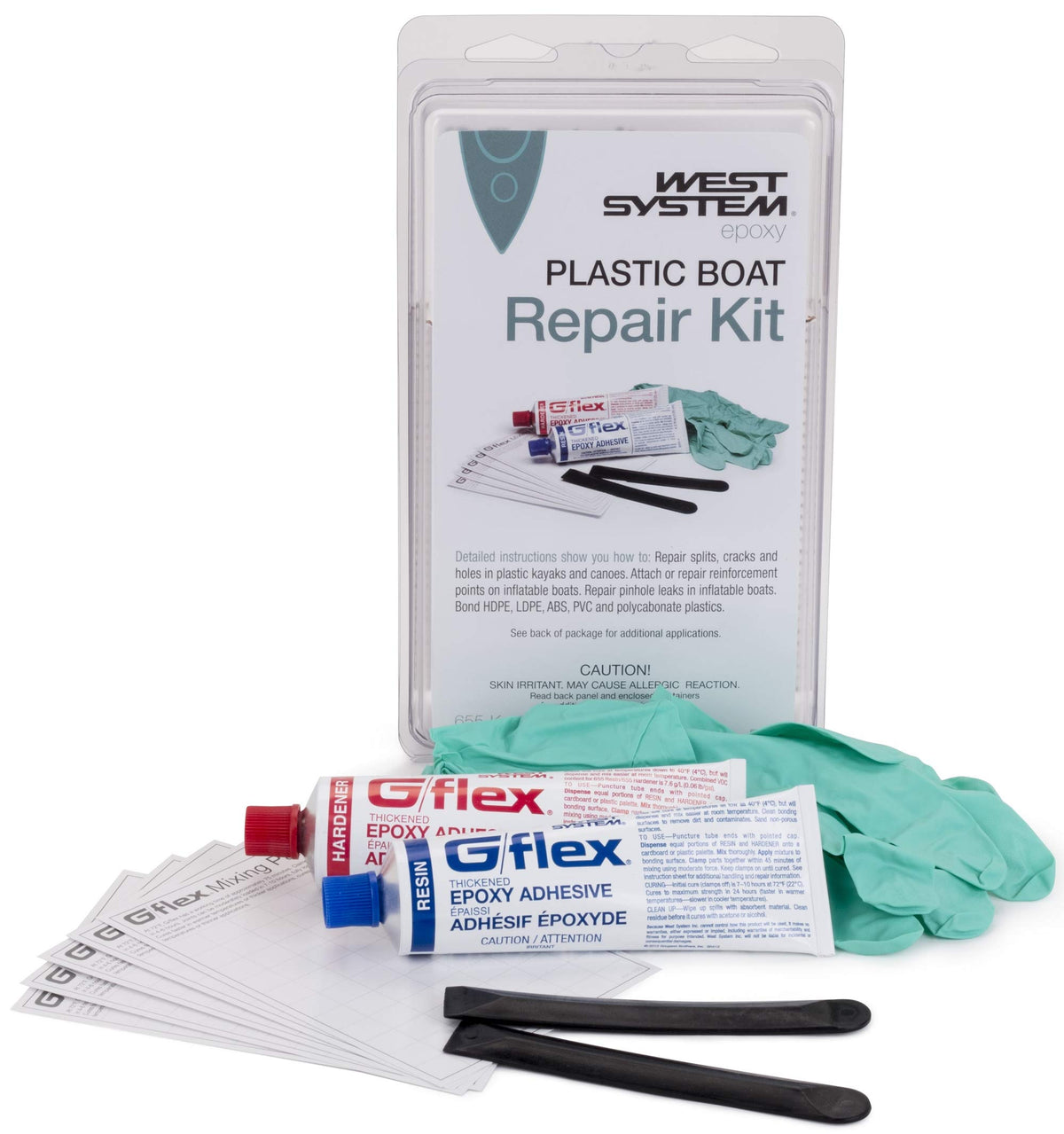 West System 655-K kit front packaging showing components and resealable pouch