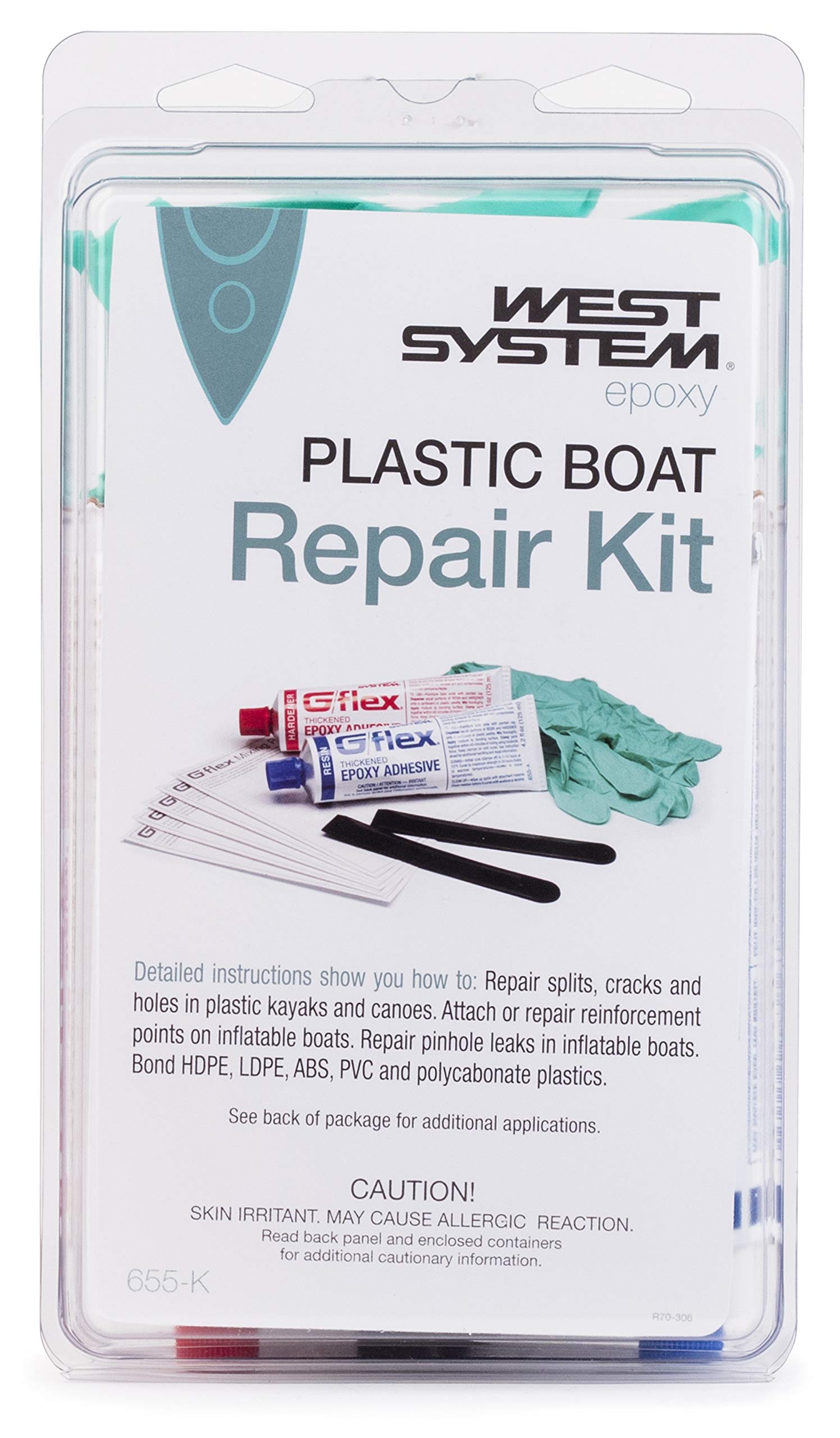 West System kit applied to inflatable boat repair demonstrating reliable sealing