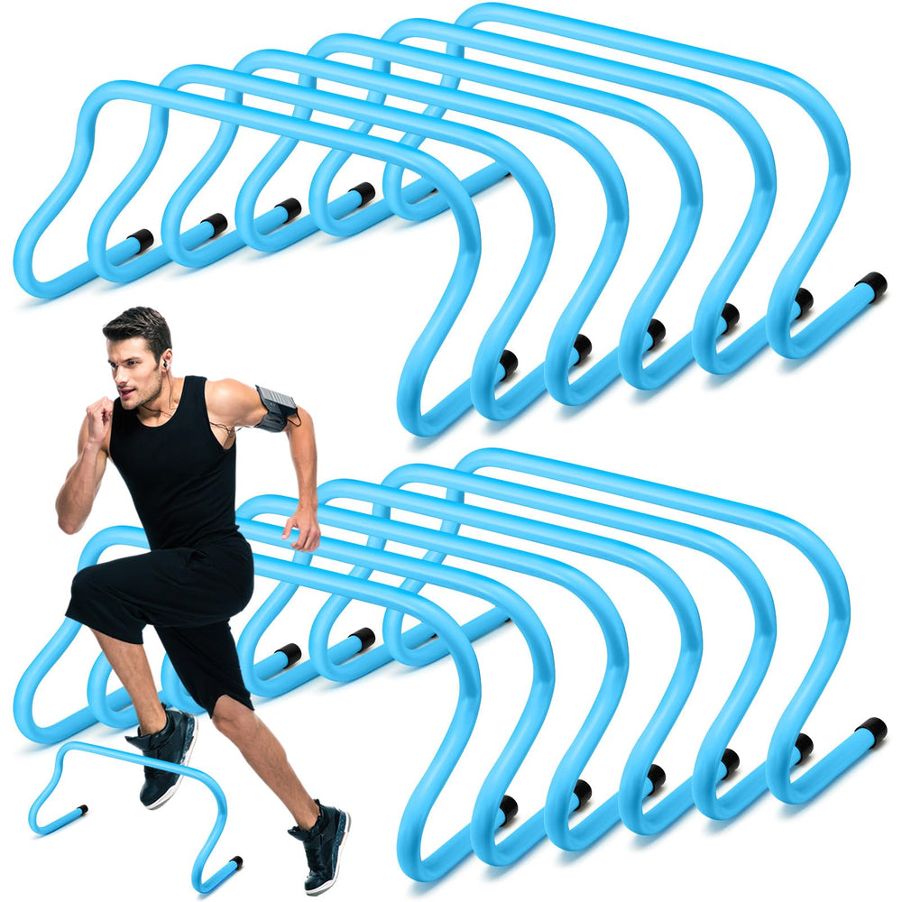 Wettarn front view packed hurdles showing full 12-piece set and portability benefit