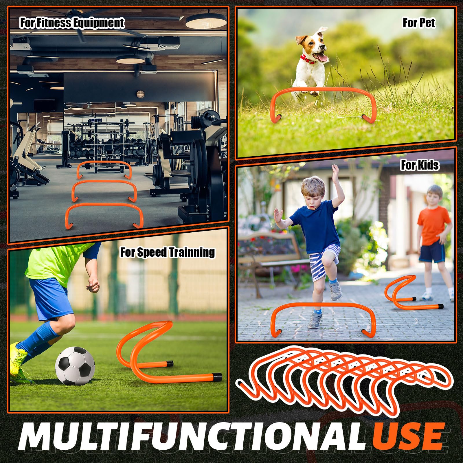 Wettarn hurdles on basketball court in training illustrating versatile use