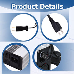 WFLNHB charger connected to a golf cart battery demonstrating fast reliable charging