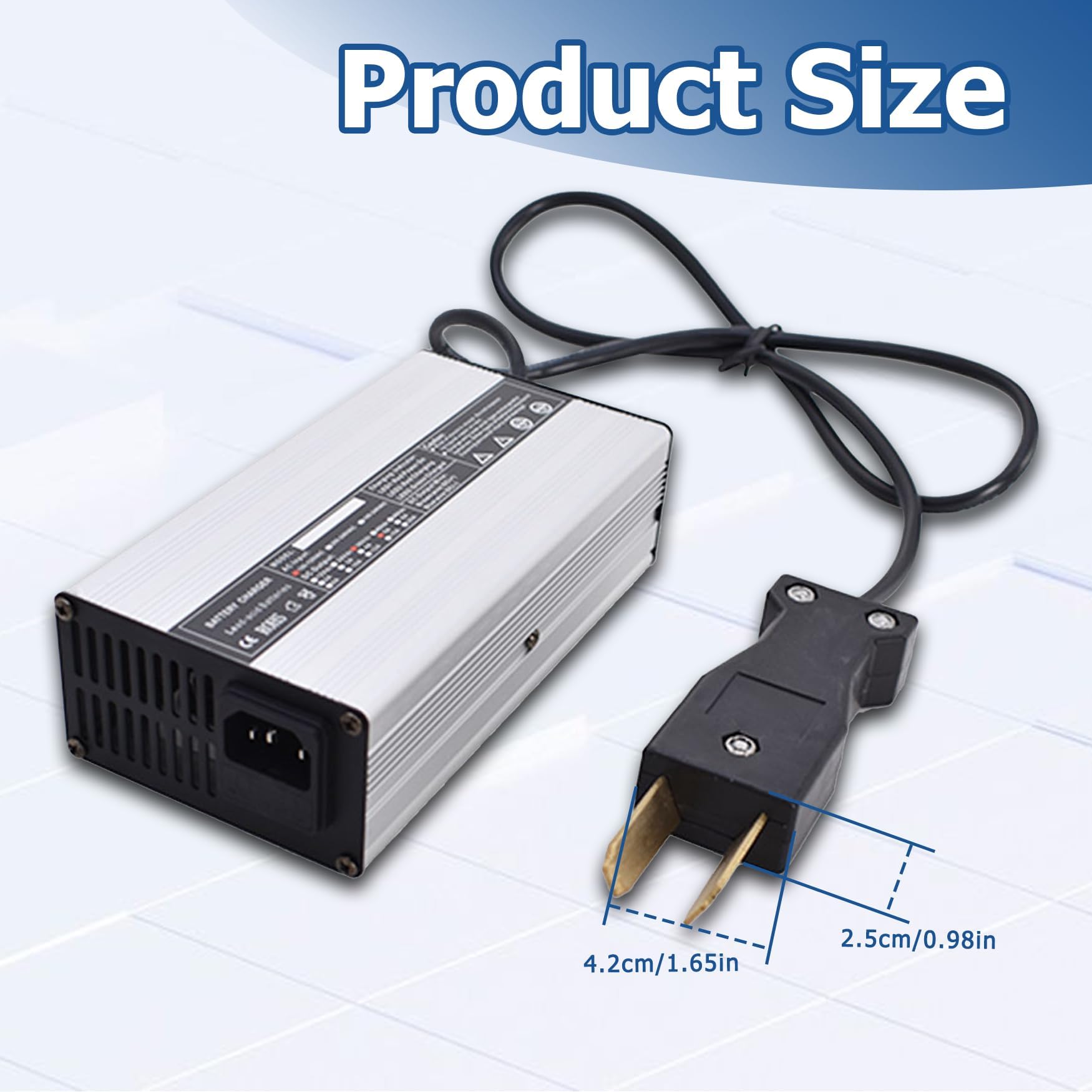 WFLNHB charger next to a ruler showing compact size for easy storage and portability