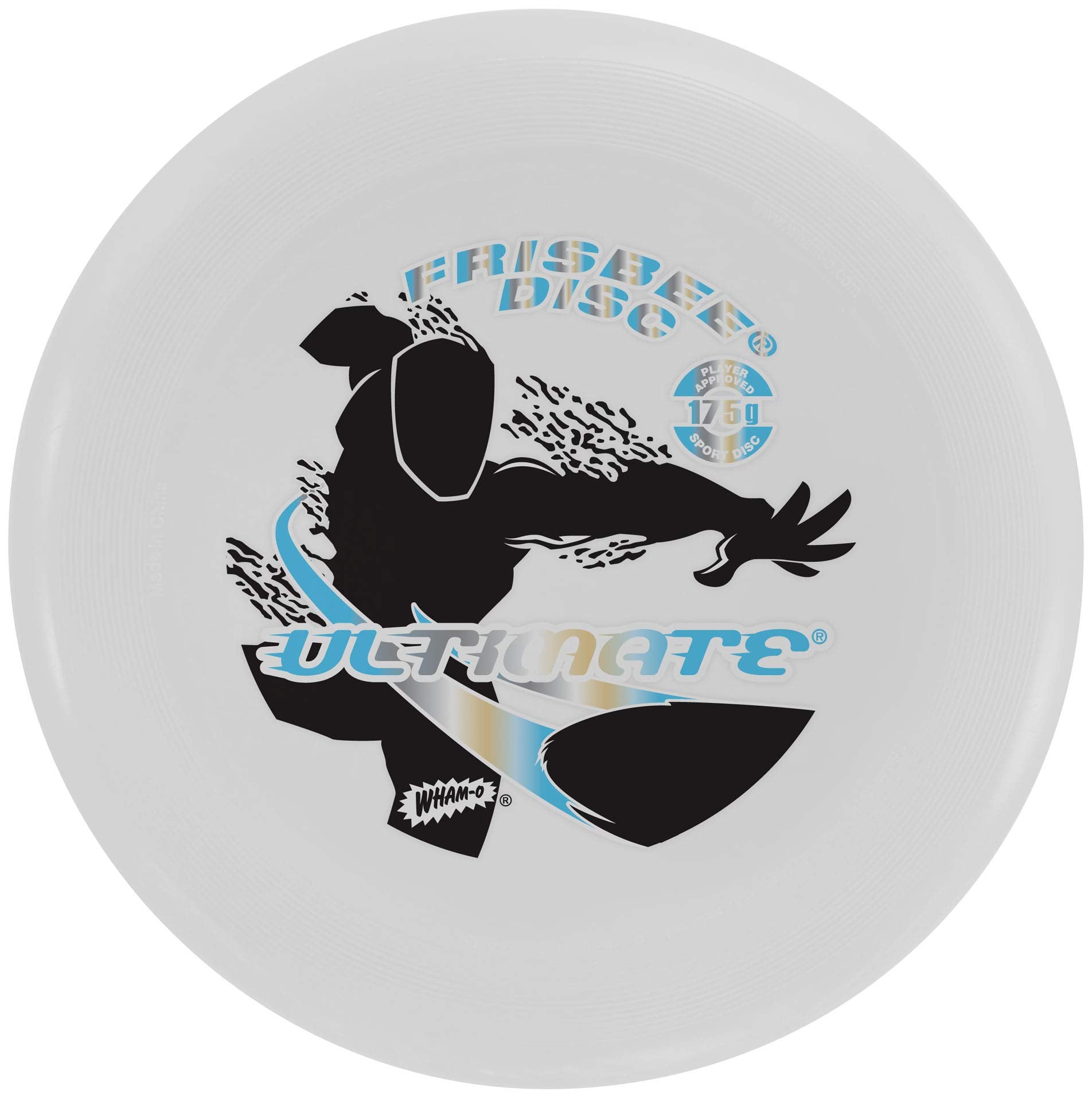 Wham-O front view showing disc profile and clear branding for easy identification