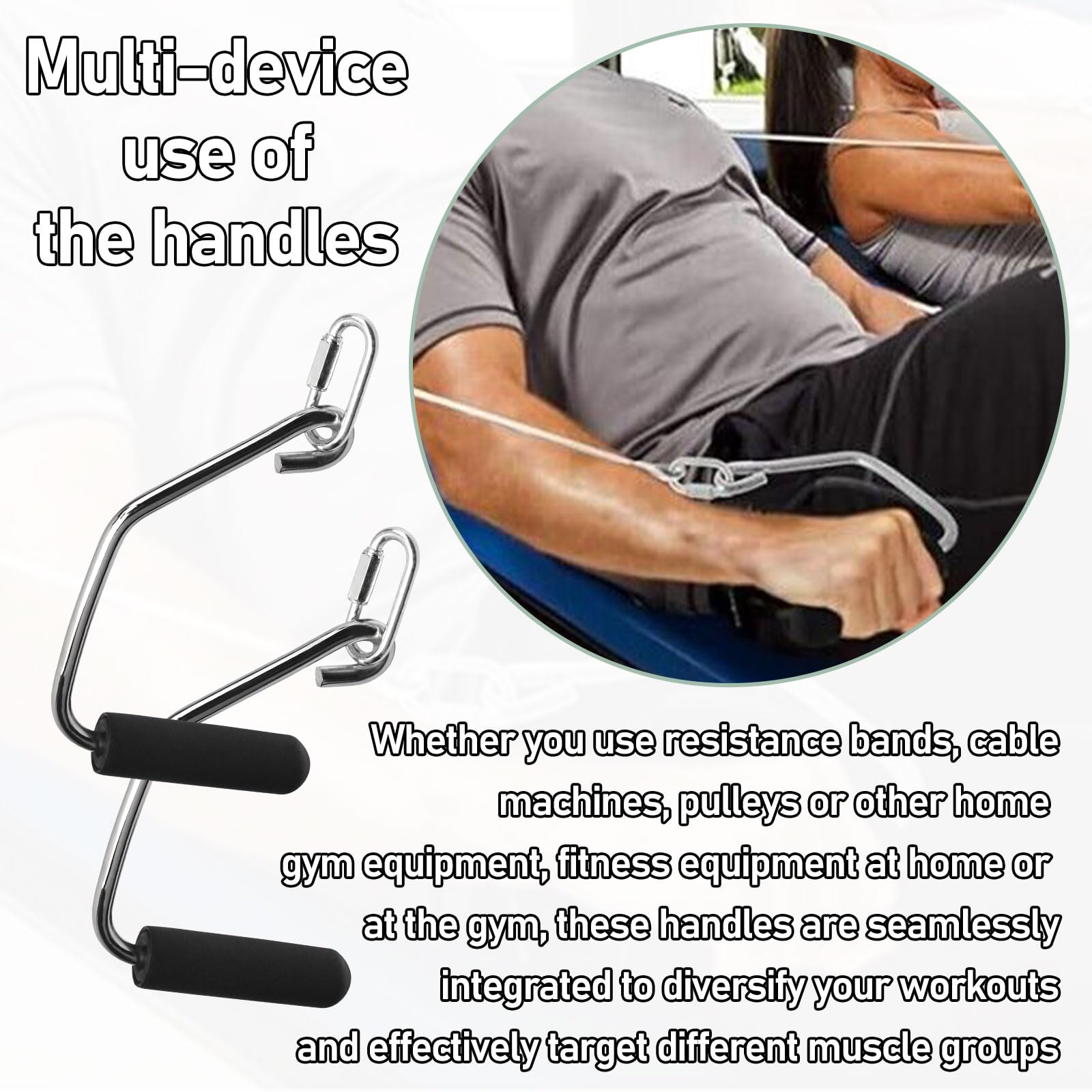 WHMYZHL grip angle demonstration showing open-ended rotation for versatile exercises