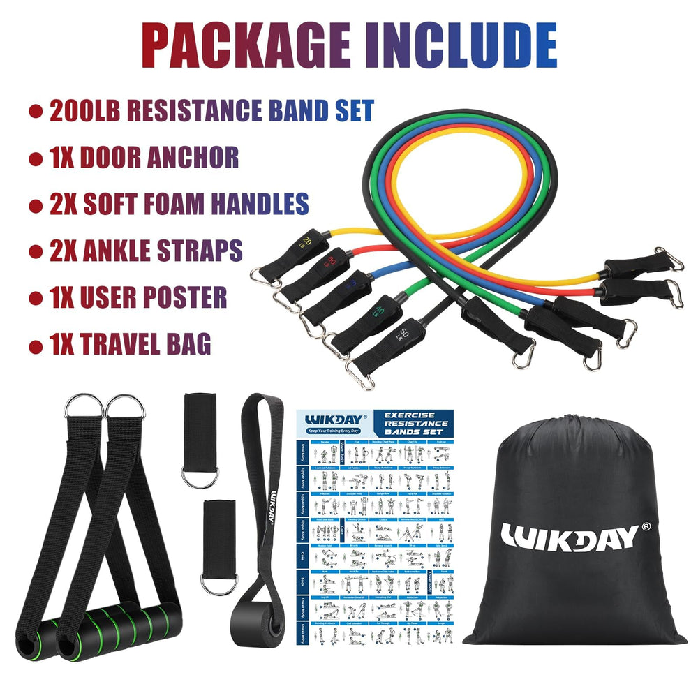 WIKDAY folded workout poster and carry bag for guided routines on the go