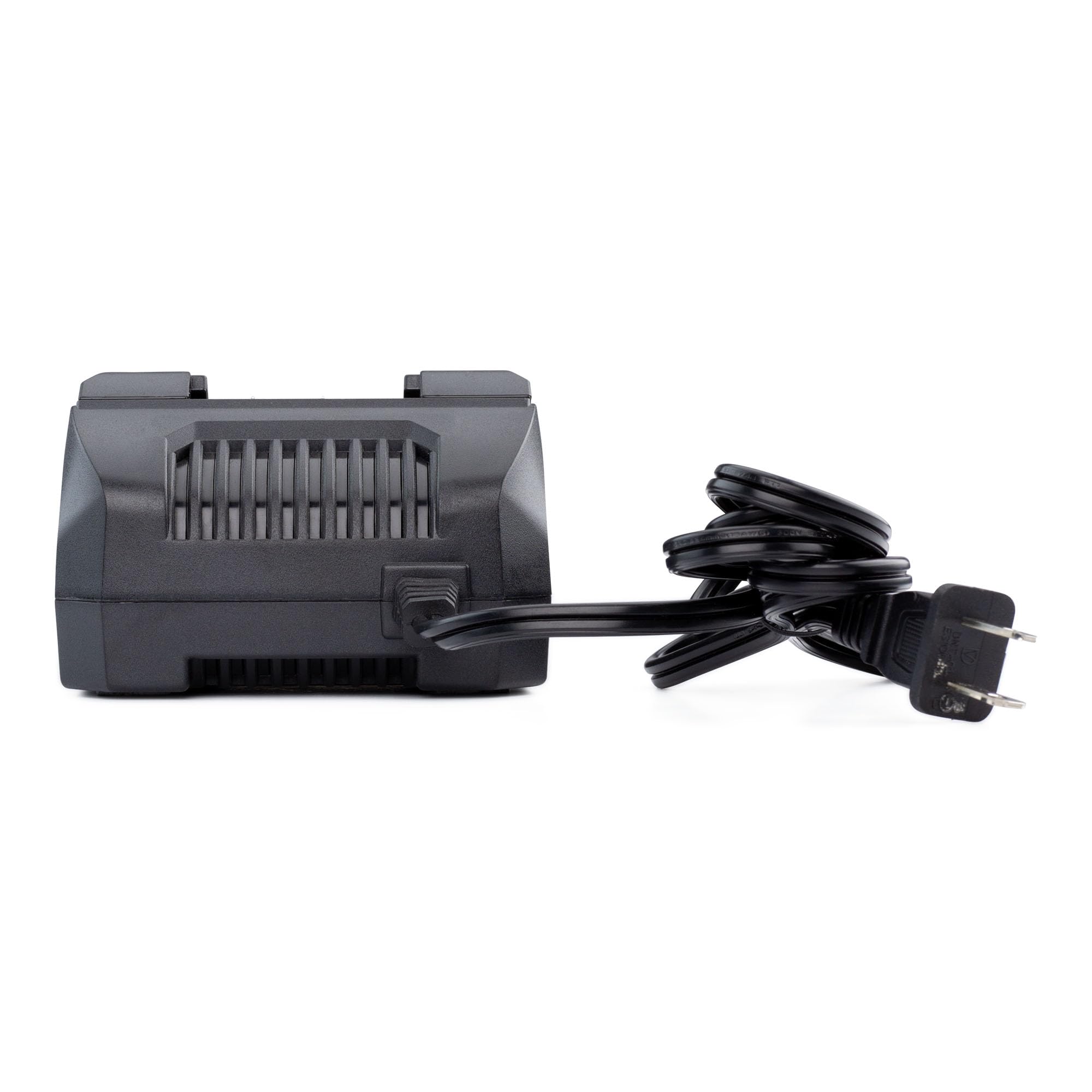 Wild Badger Power charger in use with battery installed, speeding tool turnaround time