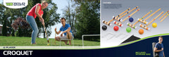 Wild Sports open storage bag with mallets, balls, wickets demonstrating convenient organization